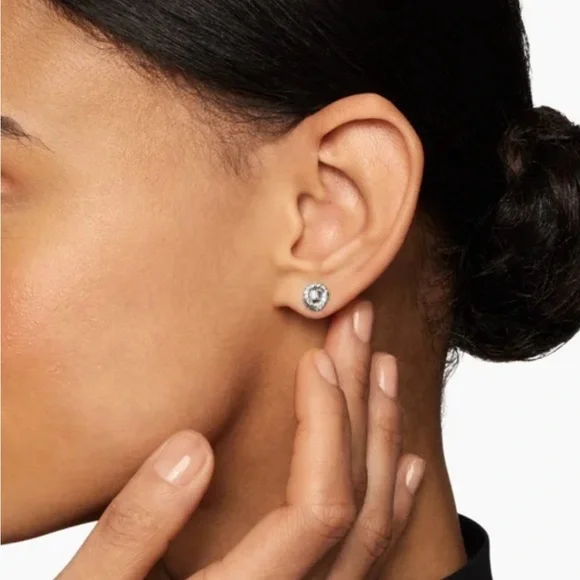 David Yurman Silver and Gold Twisted Earrings